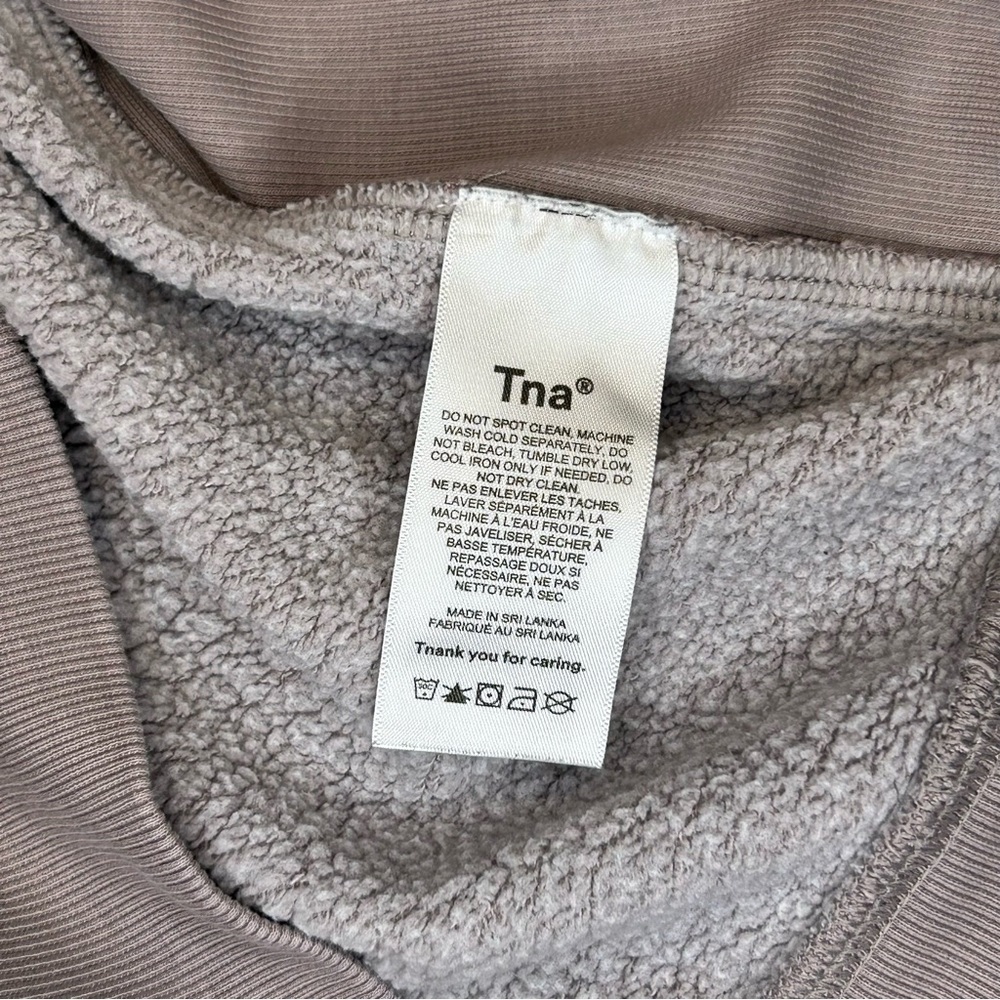 Aritzia TNA Brown Cozy Fleece Boyfriend Zip Hoodie XS - Picture 4 of 7